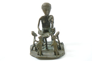 Antique Bronze African Scultpure of a Family
