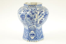 Load image into Gallery viewer, Antique European Blue and White Porcelain Vase (chipped on the top)
