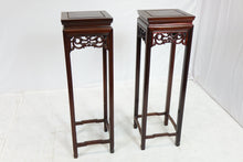 Load image into Gallery viewer, Chinese Tall End Tables (11&quot; x 11&quot; x 36&quot;)
