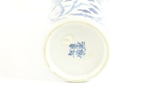Load image into Gallery viewer, Pair of Antique 19th Century Chinese Blue and White Porcelain Cyclinder Vases
