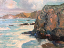 Load image into Gallery viewer, The Ocean and the Rocks Oil on Canvas Signed by MAL
