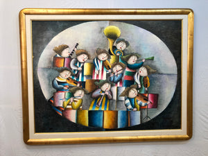 The Musicians French Style Oil on Canvas