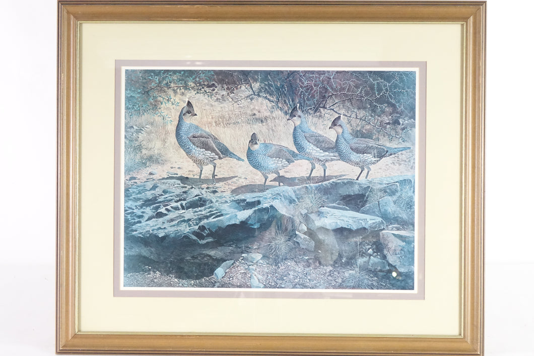 Birds by the Brambles, Print of original Watercolor Painting, Signed