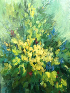 Flowers Abstract Original Oil on Canvas