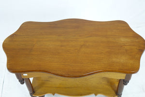Wood Side Table With Shelf (31" x 18" x 28.5")