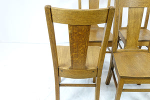 19th Century Oak Chairs (17" x 16" x 38")