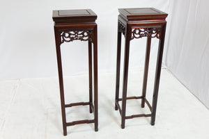 Chinese Tall End Tables (11" x 11" x 36")
