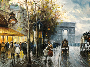 Paris, Oil on Canvas, Signed on the Bottom