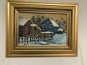 Winter Original Oil on Board 1993 Signed on the Bottom