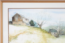 Load image into Gallery viewer, Landscape of a Farm, Original Watercolor on Paper, Signed Clarissa Johnson
