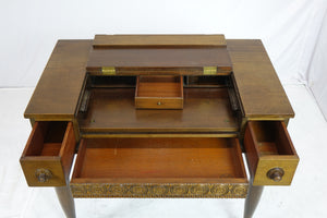 Interesting Solid Mahogany Colonial Desk (36" x 21" x 32")