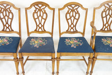 Load image into Gallery viewer, 6 Needlepoint  Chairs One With Arm (20&quot; x 20&quot; x 38.5&quot;)
