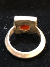 Load image into Gallery viewer, Simple Large Orange Rectangular Kufi Ring Size 11
