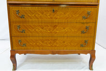 Load image into Gallery viewer, Beautiful Top Down Italian Desk With Inlay (38.5&quot; x 18.5&quot; x 35&quot;)
