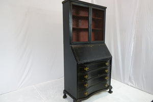 Antique China Cabinet With Drawers (34" x 16" x 69")