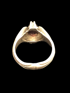 Circular Red Stone Kufi Ring Size 6.75