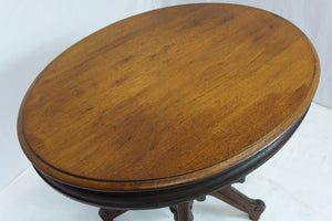 Skillfully  Crafted Wood Round Side Table (31" x 23" x 28")