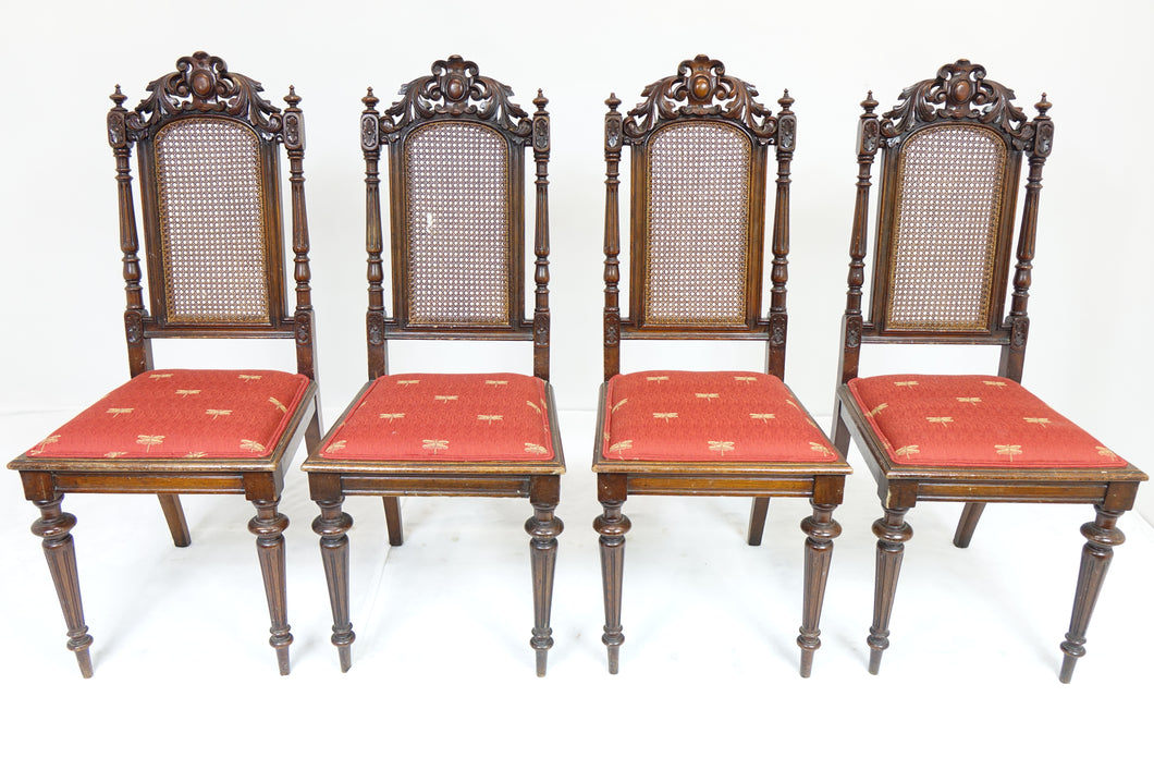 4 Beautiful Heavily Carved Chairs  (18
