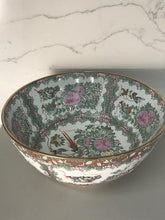 Load image into Gallery viewer, Vintage Famille Rose Chinese Bowl with Medalian  Size,
