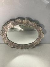 Load image into Gallery viewer, Turkish 800 Sterling Silver Decorative Oval Mirror
