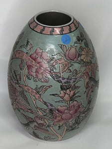 Anique Asian vase Green and Blue