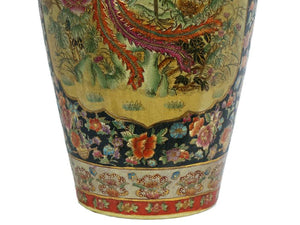 Tall Japanese Floral Porcelain Vase