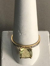 Load image into Gallery viewer, 10 Karat Gold Ring with Light Green Stone  Size,  9
