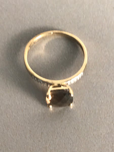 10 Karat Gold Ring With Smoke Stone