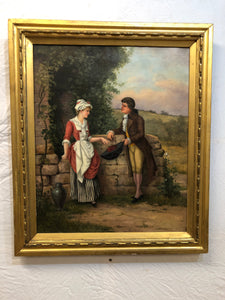 19th Century Oil on Canvas Signed at the Bottom