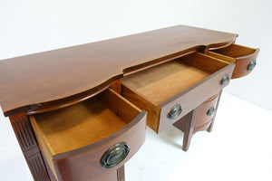 Vintage Wooden Seven-Drawer Desk (47" x 18" x 30")