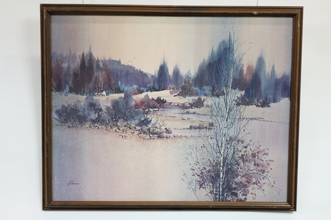 Landscape Print of Original Watercolor on Paper Signed