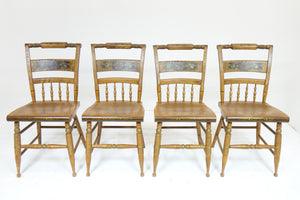 4 Beautiful Painted Chairs (16" x 14" x 34")