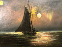 Load image into Gallery viewer, Sailing at the Sunset Oil on Canvas by Doren
