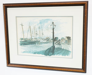 Lamp post Print of Original Watercolor on Paper
