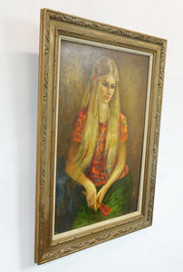 Portrait Oil Paint on Canvas Board Original