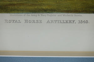 Royal Horse Artillery 1843 Print of Original Watercolor Painting Signed