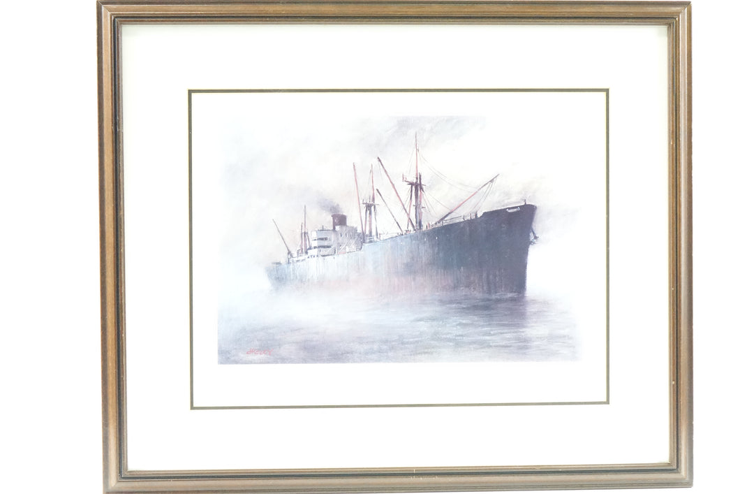 Liberty Ship 2 Print of Original Watercolor Painting on Paper Signed