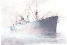 Load image into Gallery viewer, Liberty Ship 2 Print of Original Watercolor Painting on Paper Signed
