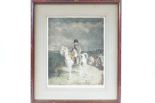 Load image into Gallery viewer, 19th Century Print of Original Watercolor Painting Signed Moisonnier 1863
