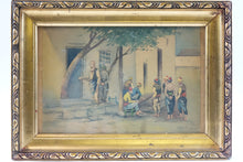 Load image into Gallery viewer, The Men in the Village Original Watercolor on Paper Signed
