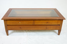 Load image into Gallery viewer, Wood/Glass Coffe Table (51&quot; x 27.5&quot; x 18&quot;)
