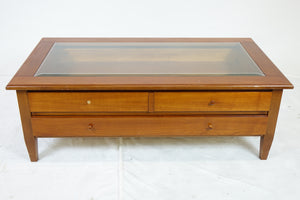 Wood/Glass Coffe Table (51" x 27.5" x 18")