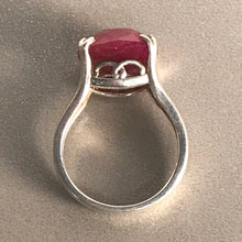 Load image into Gallery viewer, Natural Raw Red Ruby 925 Sterling Silver Ring
