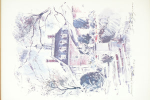Print of Watercolor on Paper Signed on the Bottom