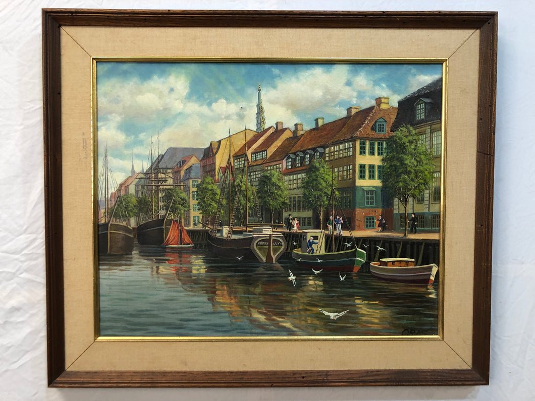 European School Original Oil on Canvas Signed on the Bottom