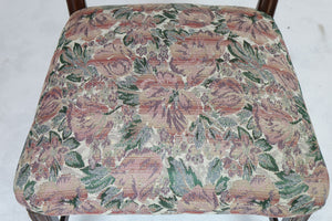 Single Cushion Chair With Elaborate Woodwork (22" x 18" x 38")