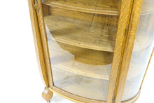 Load image into Gallery viewer, Antique French Corio Cabinet With Curved Glass (35&quot; x 15&quot; x 60&quot;)
