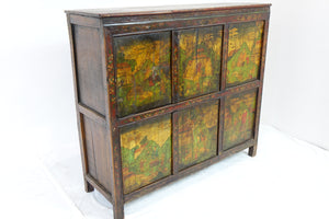 Beautiful Antique Side Cabinet From Far East (46" x 15.5" x 41")