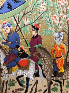 Indo-Persian Mughal Print on Silk