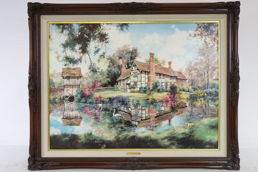 Lower Brockhampton Manor, Large Signed Print of original Oil on Canvas by artist